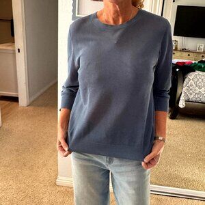 Vince Classic Blue Long Sleeve Knit Sweater - Size Large